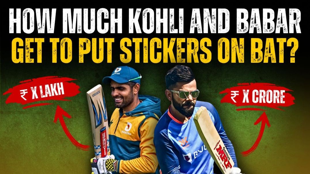 How Much Kohli and Babar Get To Put Stickers on Bat?