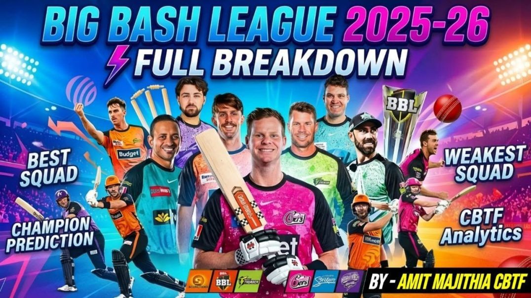 BBL 2025-26 Full Breakdown: Best Squad, Weakest Squad & Champion Prediction | CBTF Analytics